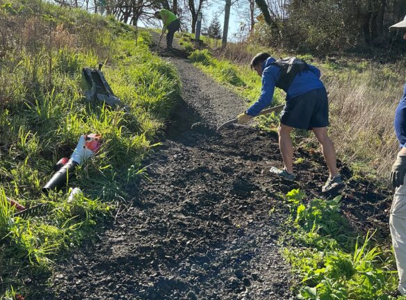 Sony and Matt creating rolling drain dips.