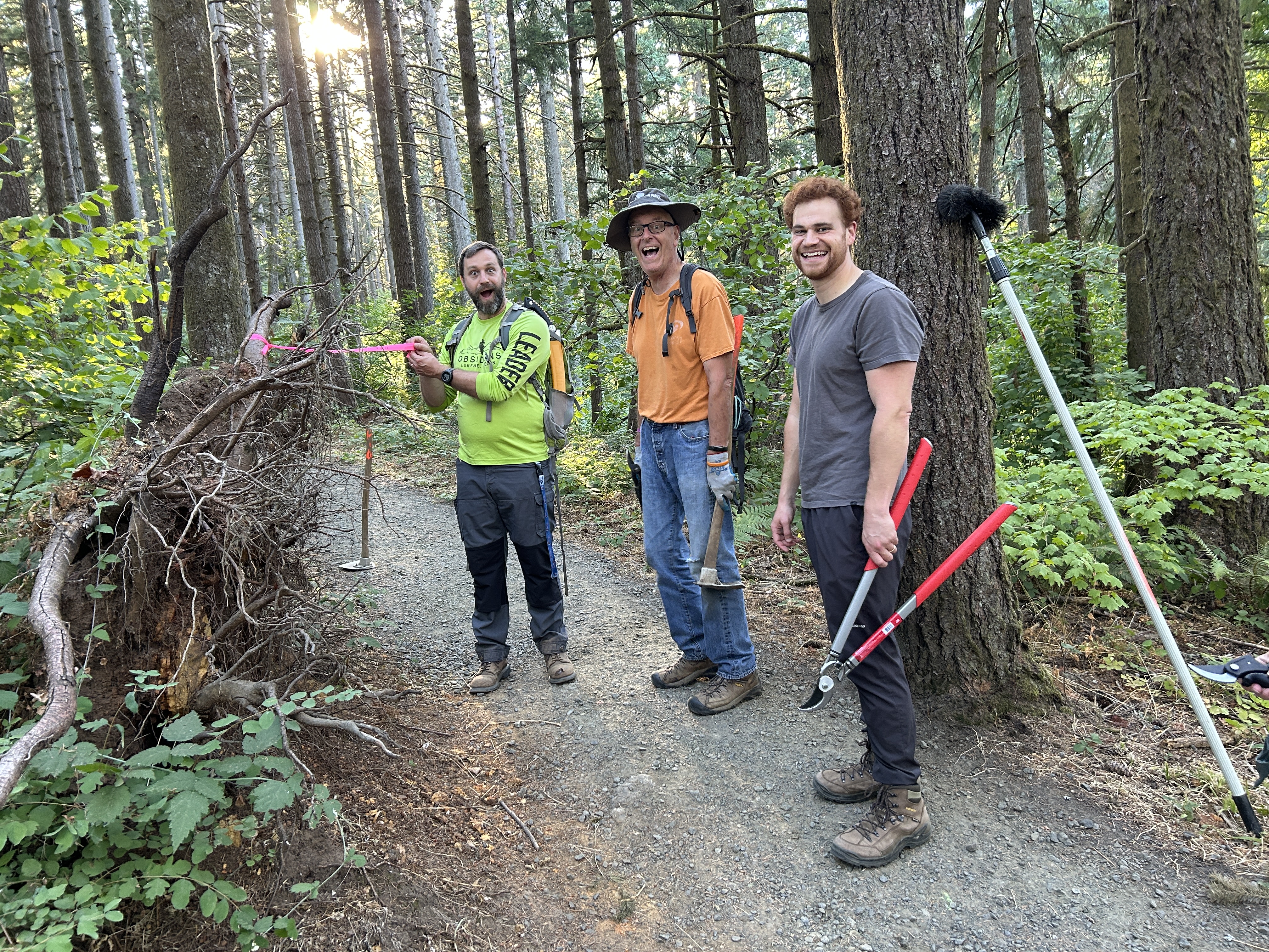 Matt, David, and Hobe excited to find a labeled task to complete.